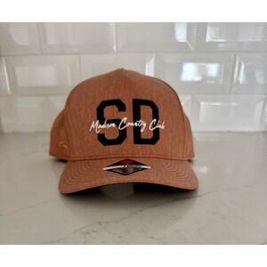 Pukka SD Madison Country Club Hat Orange Snapback Tri Tech Golf Cap SPF 30 New